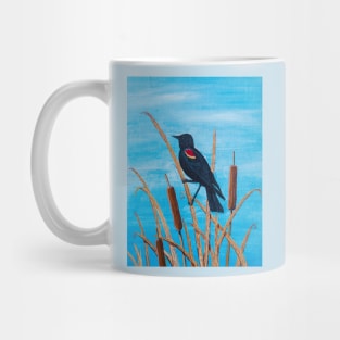 Red Winged Blackbird at the Pond Mug